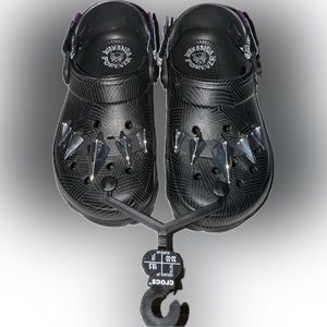 Brand new black panther Crocs boys sz1